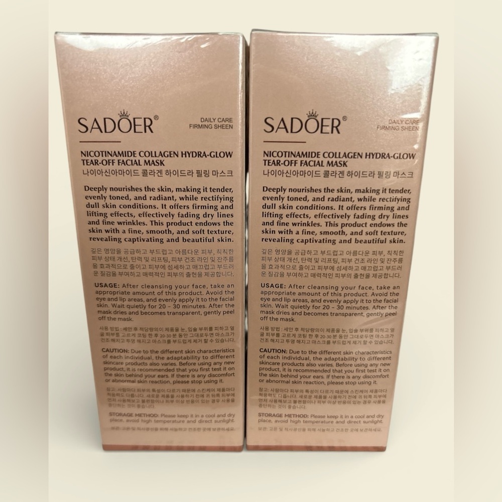 Inspirational Canvas Cosmetic Bag with (2) Sadoer Korean Tear-Off Facial Mask - Picture 3 of 3